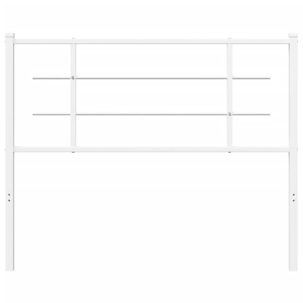 vidaXL metallist voodipeats, valge, 107 cm