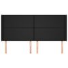 vidaXL voodipeats servadega, must, 163x16x118/128 cm, kunstnahk