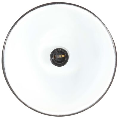 vidaXL tööstuslik laelamp, must, raud ja täispuit, 23 cm, E27