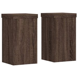 vidaXL taimealused 2 tk, pruun tamm, 10x10x18 cm, tehispuit