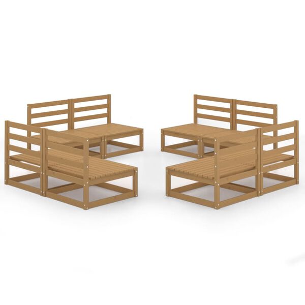 vidaXL 8-osaline aiam&ouml;&ouml;blikomplekt, meekarva, m&auml;nnipuit