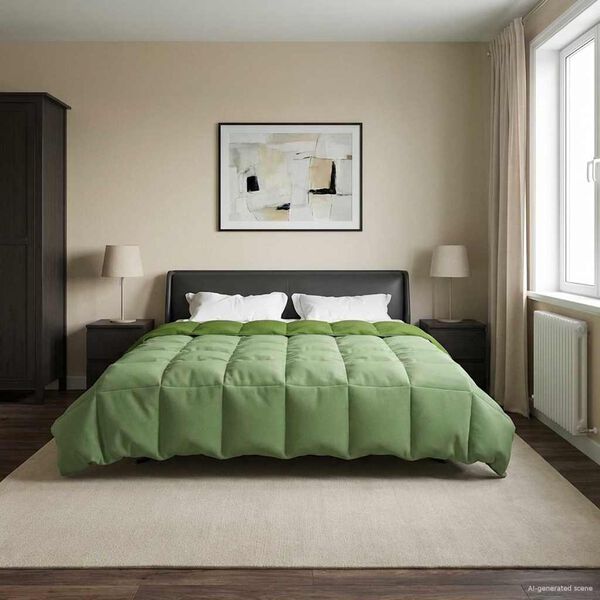 vidaXL Talve tek Rapistatud Roheline 200 x 220 cm Mikrokiud