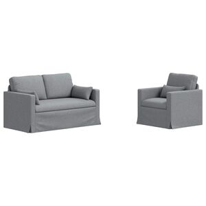 vidaXL Diivanikomplekt 2 pcs Helehall 139 x 78 x 80 cm kangas