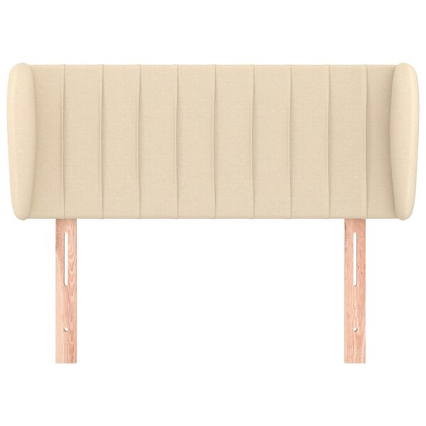 vidaXL voodipeats servadega, kreemjas, 83x23x78/88 cm, kangas