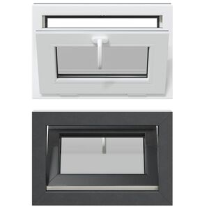 vidaXL Keldriakendus RISOR 60 x 40 cm PVC ja klaas Antratsiit