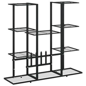 vidaXL lillealus, 94,5x25x89 cm, must, raud