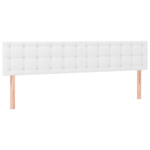 vidaXL voodipeatsid, valge, 160x5x78/88 cm, kunstnahk