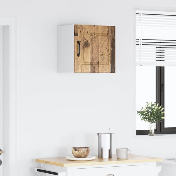 vidaXL K&ouml;&ouml;gikapp riiuliga uksega Vana puit 40 x 31 x 40 cm Tehispuit