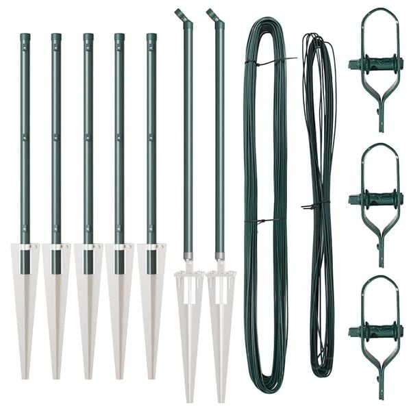 vidaXL Aiapost 7 pcs Roheline Teras