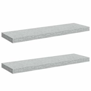 vidaXL seinariiulid 2 tk, betoonhall, 80 x 23,5 x 3,8 cm MDF