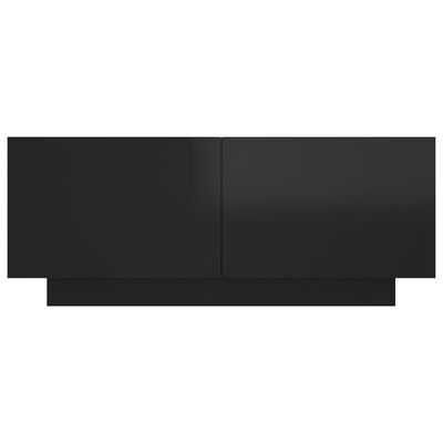 vidaXL öökapp, kõrgläikega must, 100 x 35 x 40 cm, puitlaastplaat