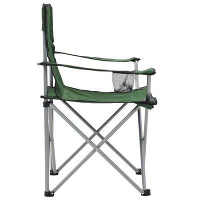 vidaXL matkalaua ja -toolide komplekt, 3 tk, roheline