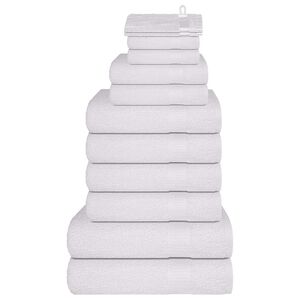 vidaXL 12-osaline r&auml;tikukomplekt FROGN valge, 360 g/m&sup2;