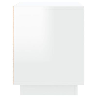 vidaXL öökapp, kõrgläikega valge, 44 x 35 x 45 cm, tehispuit