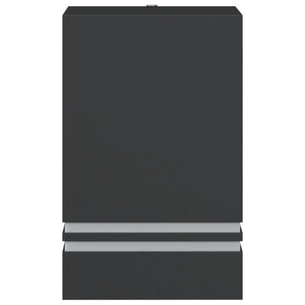 vidaXL &otilde;ue seinavalgustid 2 tk, must, roostevaba teras