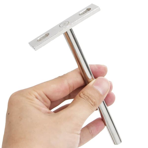 vidaXL Ujuvad riiuliklambrid, 12tk, n&auml;htamatud &Oslash;10x150 mm s&uuml;sinikteras