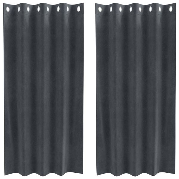 vidaXL Pimendavad kardinad 2 pcs Helehall 140 x 175 cm Samet