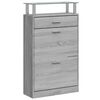 vidaXL jalatsikapp, hall Sonoma tamm, 63 x 24 x 104 cm, tehispuit