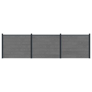 vidaXL Aiapaneel 3 pcs WPC ja Alumiinium Hall