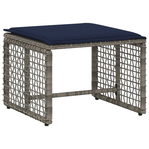 vidaXL V&auml;lis m&ouml;&ouml;bli komplekt padjaga 5 pcs Hall ja Merev&auml;e Sinine