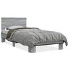 vidaXL voodiraam, hall Sonoma tamm, 75 x 190 cm, tehispuit ja metall