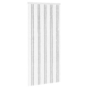 vidaXL S&auml;&auml;sev&otilde;rk Chenille Helehall ja valge 90 x 200 cm 100% PP