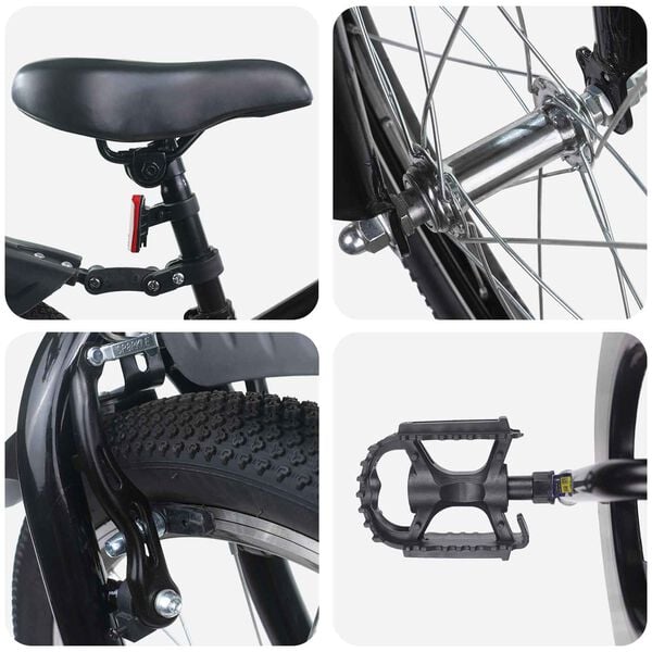 vidaXL Laste Bike 20 Tolli vanuses 6-11 aastat Must