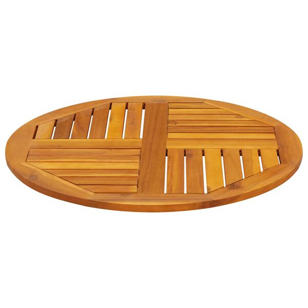 vidaXL lauaplaat, Ø70x2 cm, ümmargune, akaatsiapuit