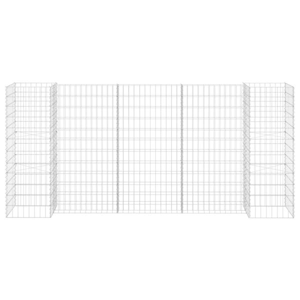 vidaXL H-kujuline gabioon-taimekast, terastraat, 260 x 40 x 120 cm