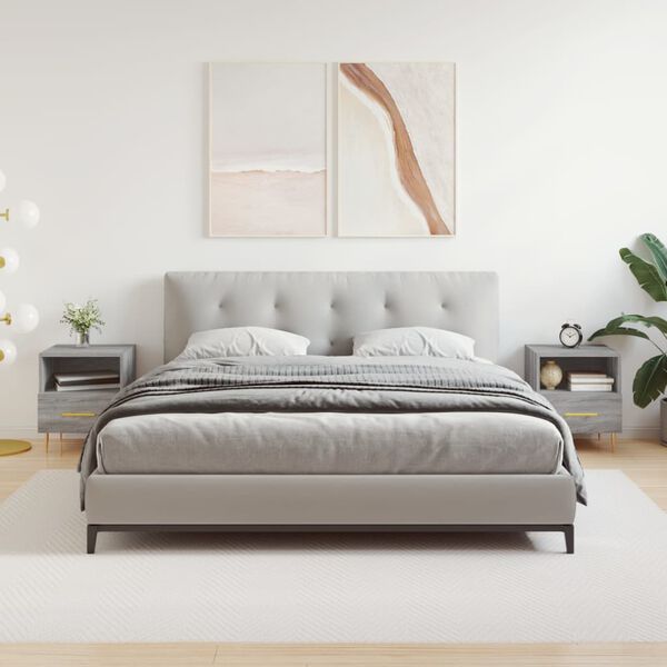 vidaXL &ouml;&ouml;kapid 2 tk, hall Sonoma tamm, 40 x 35 x 47,5 cm, tehispuit