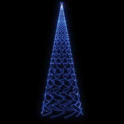 vidaXL jõulupuu vaiaga, sinised 3000 LEDi, 800 cm