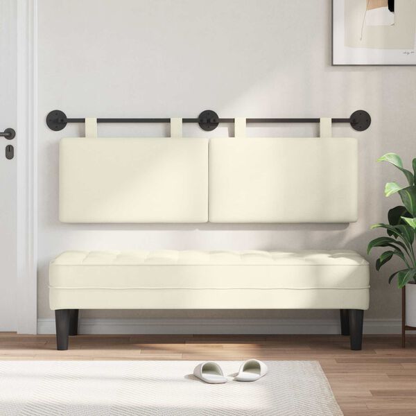 vidaXL Rippuv Peatoe &Uuml;ksv&auml;rviline cream 150 x 55 x 5 cm Korter kangas