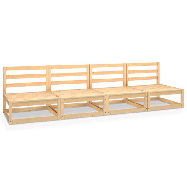 vidaXL 4-osaline aiadiivan, toekas männipuit