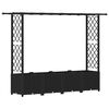 vidaXL T&otilde;stetud Padi Kase ja Katusega Must 203 x 40 x 136 cm PP