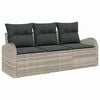 vidaXL Aia Diivanikomplekt padjaga 3 pcs Helehall Pol&uuml;rooster