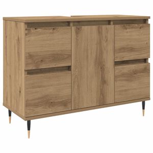 vidaXL vannitoakapp, k&auml;sit&ouml;&ouml;tamm, 80 x 33 x 60 cm, tehispuit