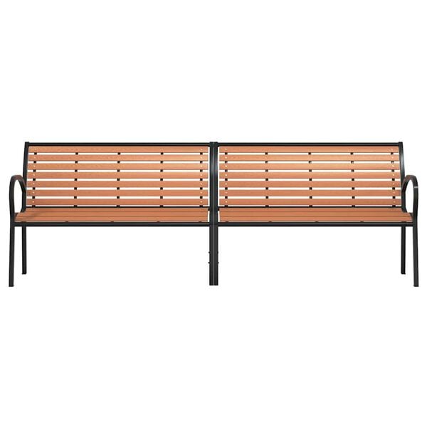 vidaXL aiapink, pruun, 231 cm, nulupuit ja pulberv&auml;rvitud teras