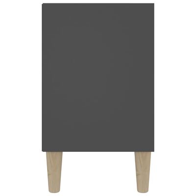 vidaXL puitjalgadega telerikapp, kõrgläikega hall, 103,5x30x50 cm