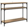 vidaXL Konsoollaud riiuliga K&auml;sit&ouml;&ouml;puu 100 x 29 x 75 cm Tehispuit