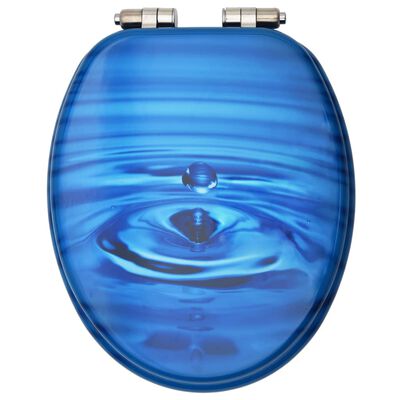 vidaXL WC prill-lauad pehmelt sulguva kaanega 2 tk MDF sinine veetilk