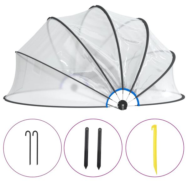 vidaXL basseinikuppel, ümar, 467 x 234 cm, PVC