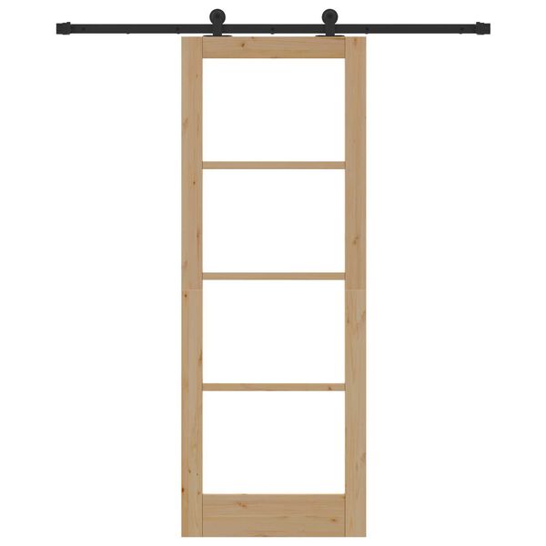 vidaXL Libisev uks ORKDAL Looduslik ja must 78 x 211 cm