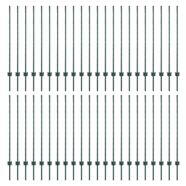 vidaXL Aiapostid 44 pcs Roheline 160 cm Teras