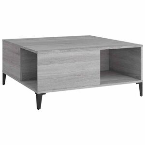 vidaXL kohvilaud, hall Sonoma tamm, 80x80x36,5 cm, tehispuit