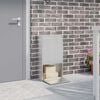vidaXL Pakiautomaat uksega H&otilde;bedane 44 x 22 x 82 cm Roostevaba teras