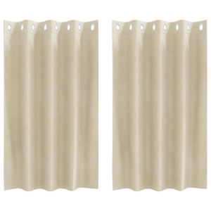 vidaXL Pimendavad kardinad 2 pcs cream 140 x 140 cm Samet