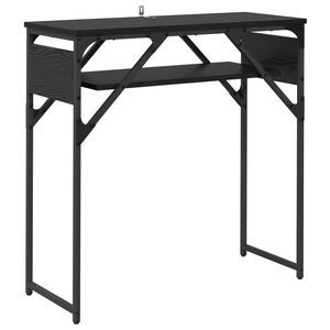 vidaXL KonsolLaud Must tamm Tehispuit 75x30x75cm