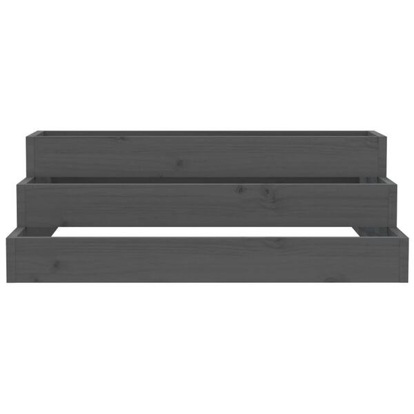 vidaXL taimekast, hall, 80 x 80 x 27 cm, männipuit