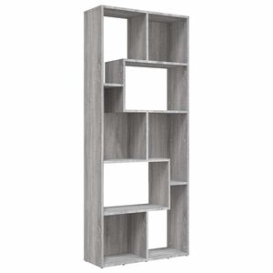vidaXL raamatukapp, hall Sonoma tamm, 67 x 24 x 161 cm, tehispuit