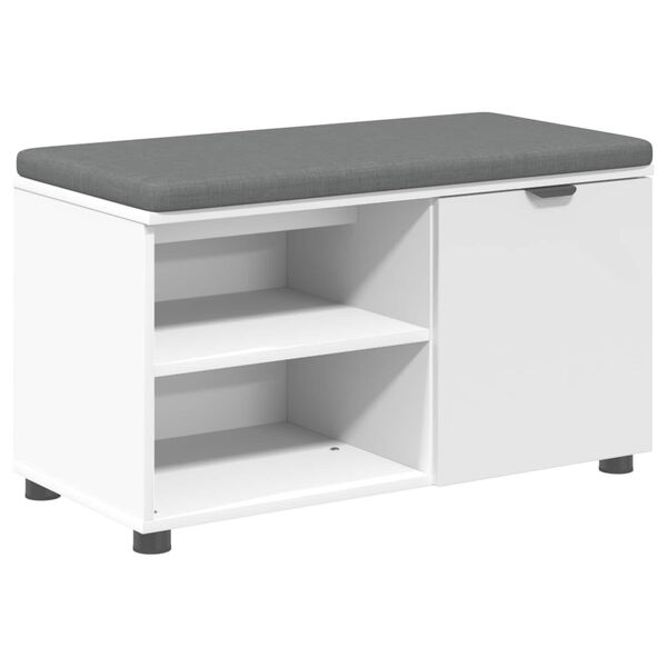 vidaXL Hallipink padjaga &Uuml;ksv&auml;rviline Valge 80 x 38 x 46 cm